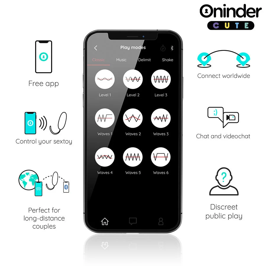 ONINDER CUTE - LOVE PLEASURE VIBRO-ROTATING SILICONE GEM EGG - FREE WORLDWIDE APP - Image 6