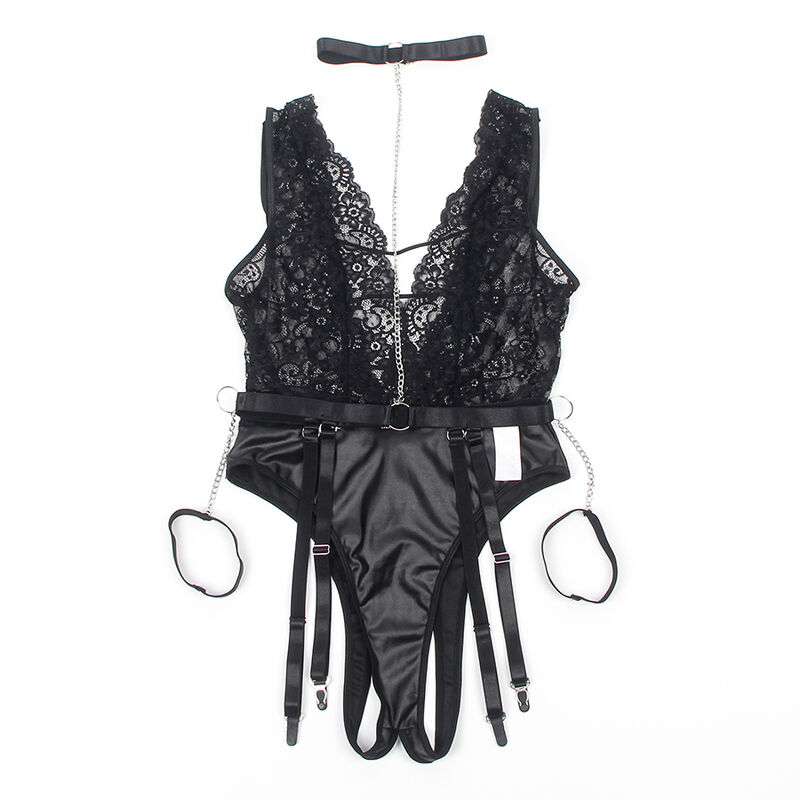 SUBBLIME - 954383 BODY SEXY AVEC PORTE-JARRETELLES NOIR S/M - Image 6