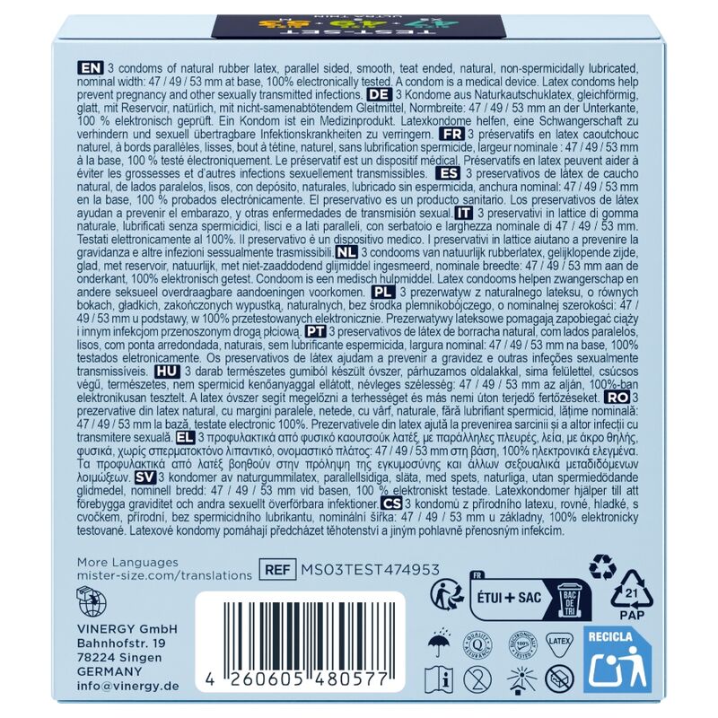 Mister Size - Pack Échantillon De Préservatif Taille 47-49-53 Mm (3 Unités) - Image 5