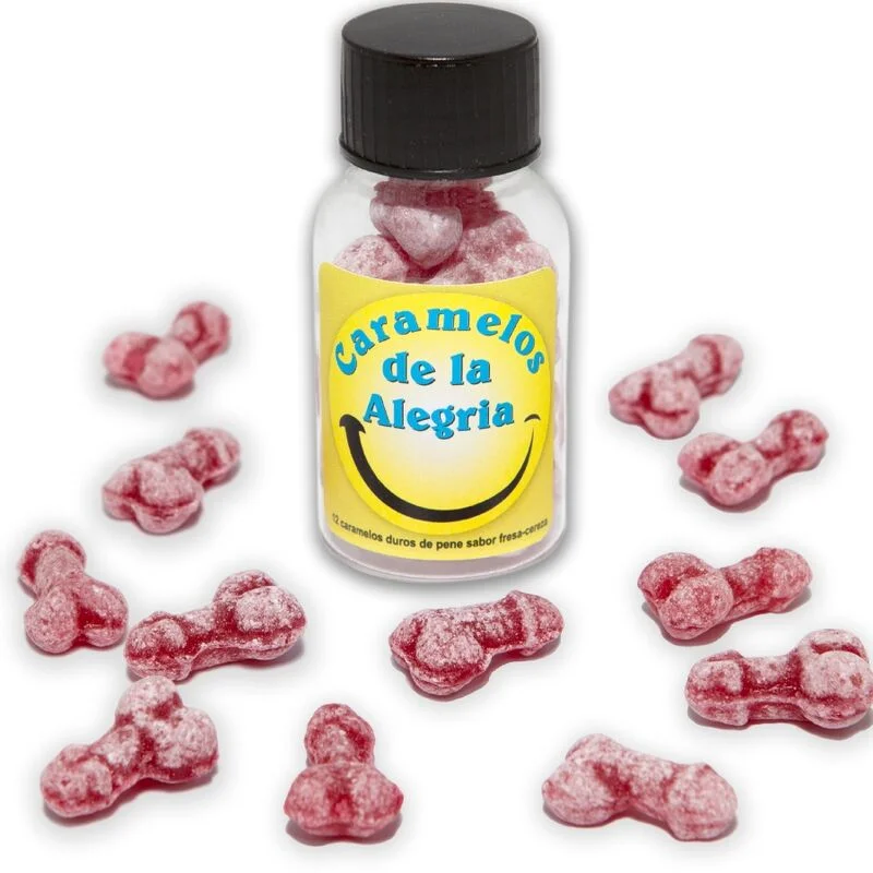 Diablo Picante - 12 Bonbons Joie En Forme De Pénis Fraise/Cerise