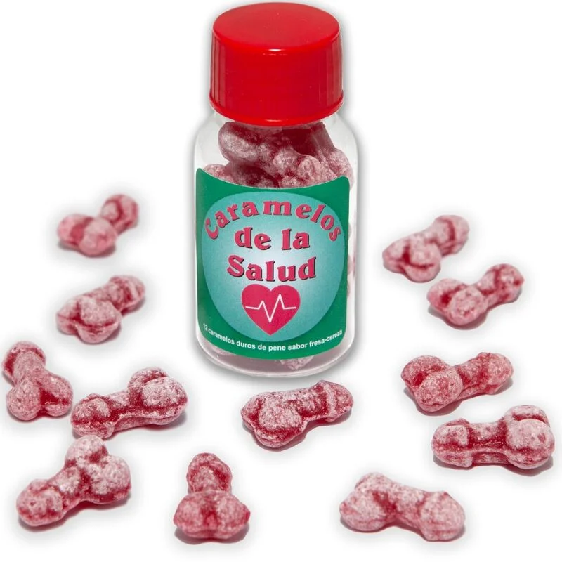 Diablo Picante - 12 Bonbons Santé Forme Pénis Fraise/Cerise