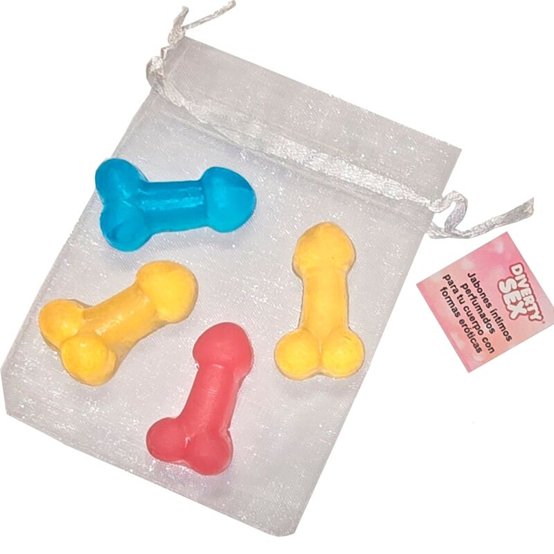 Diablo Picante - 4 Mini Geurige Zeepen In De Vorm Van Een Penis - Image 3