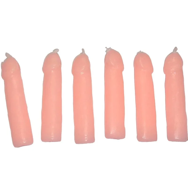 Diablo Picante - 6 Bougies Forme Pénis Chair