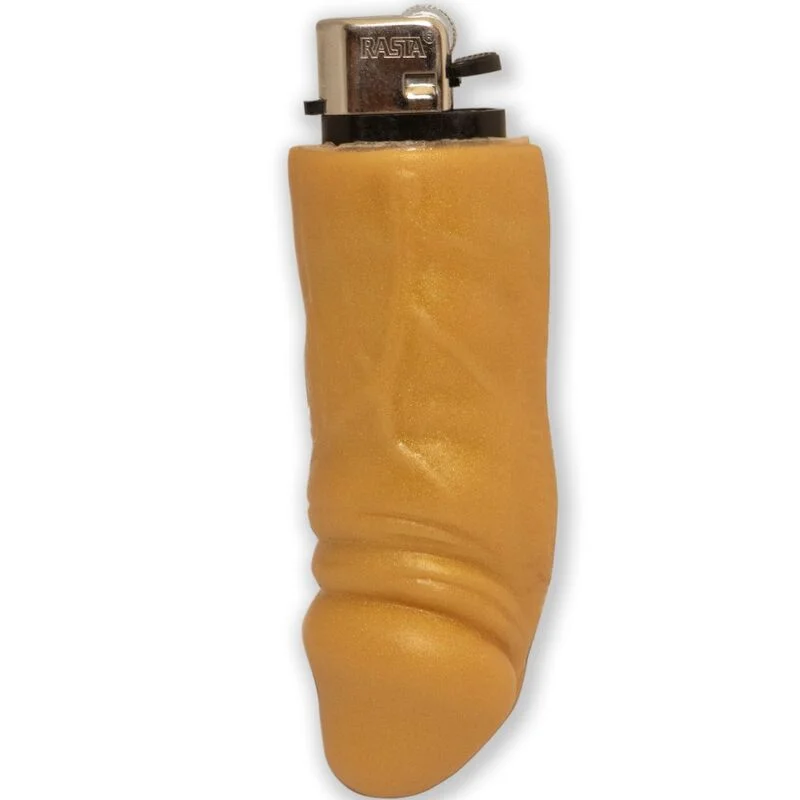 Diablo Picante - Briquet Rechargeable En Forme De Pénis Doré