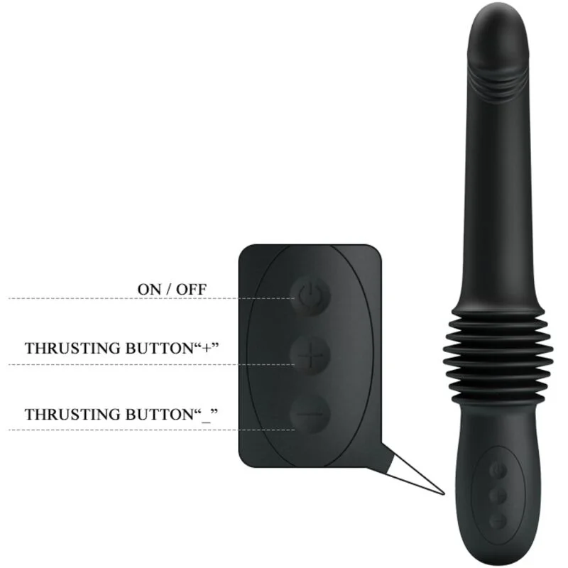 PRETTY LOVE - VIBRATOR PAZUZU 3 STANDEN VAN DRUK ZWART - Image 6