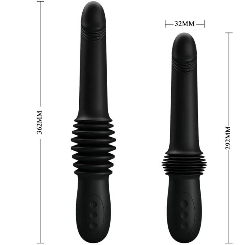 PRETTY LOVE - VIBRATOR PAZUZU 3 STANDEN VAN DRUK ZWART - Image 8