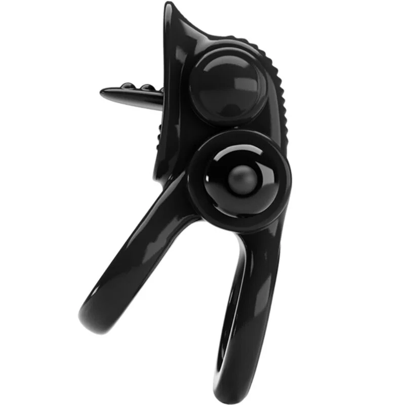 Pretty Love - Passionate Ring Double Anneau Vibrant + Stimulateur De Clitoris Noir - Image 3