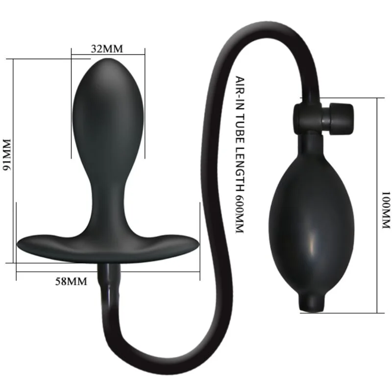 PRETTY LOVE - INFLATABLE ANAL PLUG BLACK - Image 7