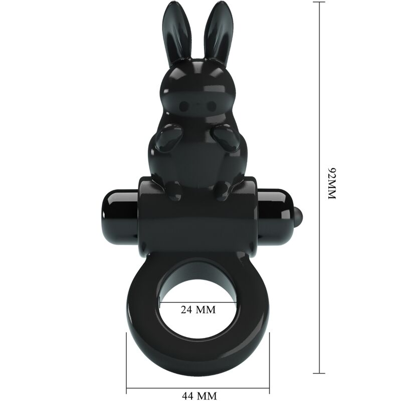 PRETTY LOVE - ANNEAU VIBRATEUR EXCITANT RABBIT 10 VIBRATIONS NOIR - Image 4