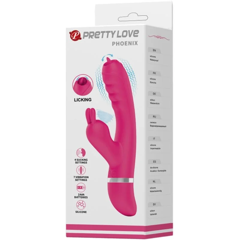 PRETTY LOVE - VIBRATEUR LAPIN MULTIFONCTION PHOENIX ROSE - Image 7