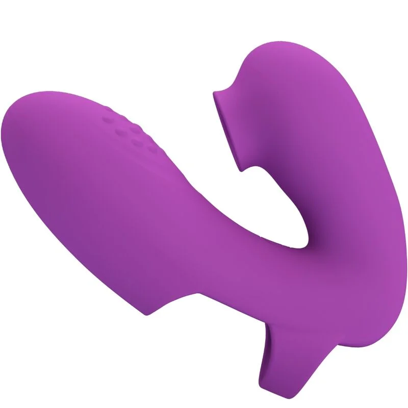 PRETTY LOVE - ATHENA FINGER VIBRATOR WITH CLITORIS STIMULATOR PURPLE - Image 3