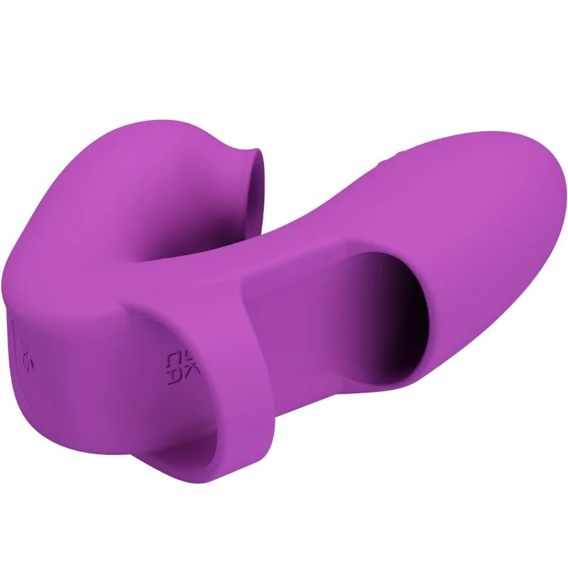 PRETTY LOVE - ATHENA FINGER VIBRATOR WITH CLITORIS STIMULATOR PURPLE - Image 4