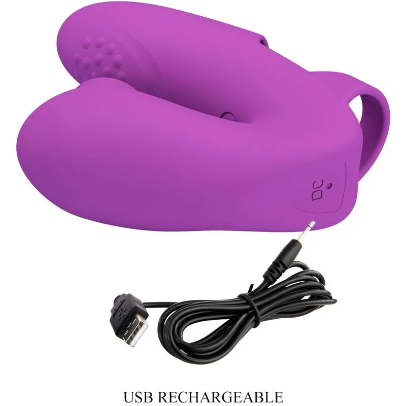 PRETTY LOVE - ATHENA FINGER VIBRATOR WITH CLITORIS STIMULATOR PURPLE - Image 7