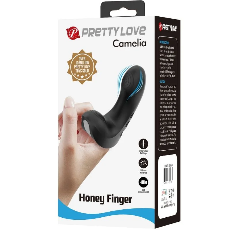 PRETTY LOVE - VINGER VIBRATOR CAMELIA 7 VIBRATIES ZWART - Image 9