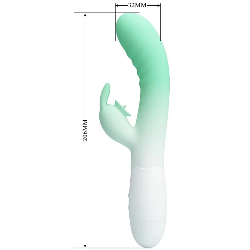 PRETTY LOVE - CERBERUS RABBIT VIBRATOR 3O VIBRATIONS GREEN - Image 6