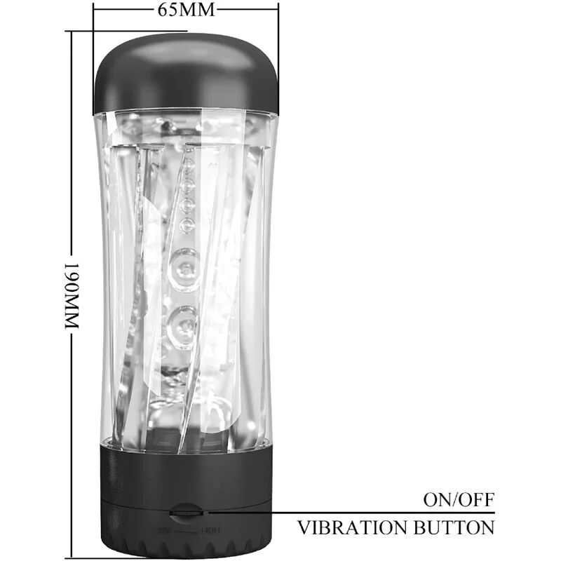 PRETTY LOVE - MASTURBATEUR HOMME TAMARA VIBRATEUR MULTI-VITESSES NOIR - Image 5