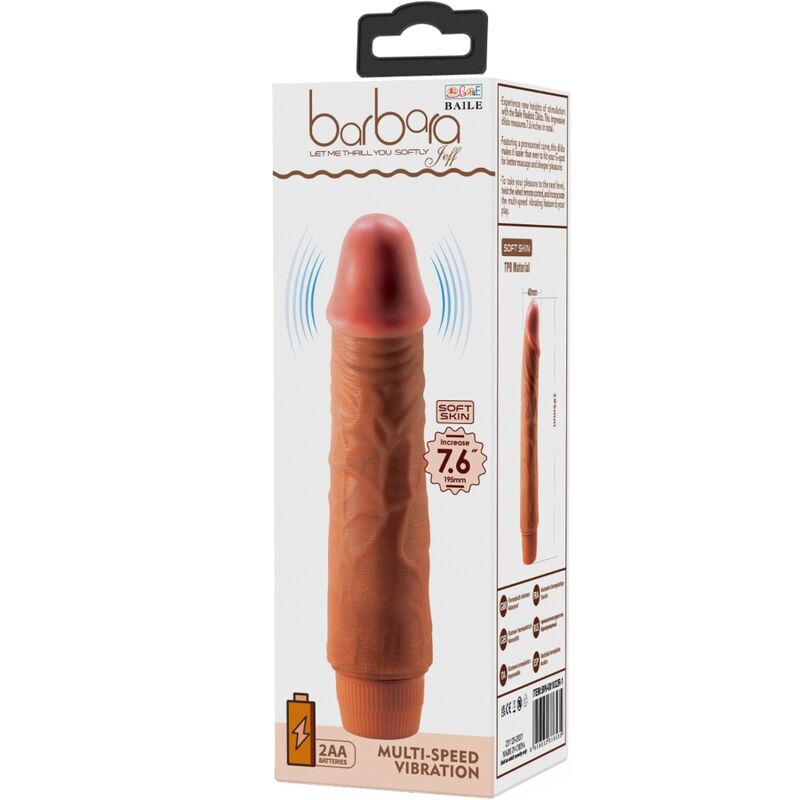 BAILE - JEFF REALISTIC VIBRATOR 19.5 CM MULATTO - Image 7