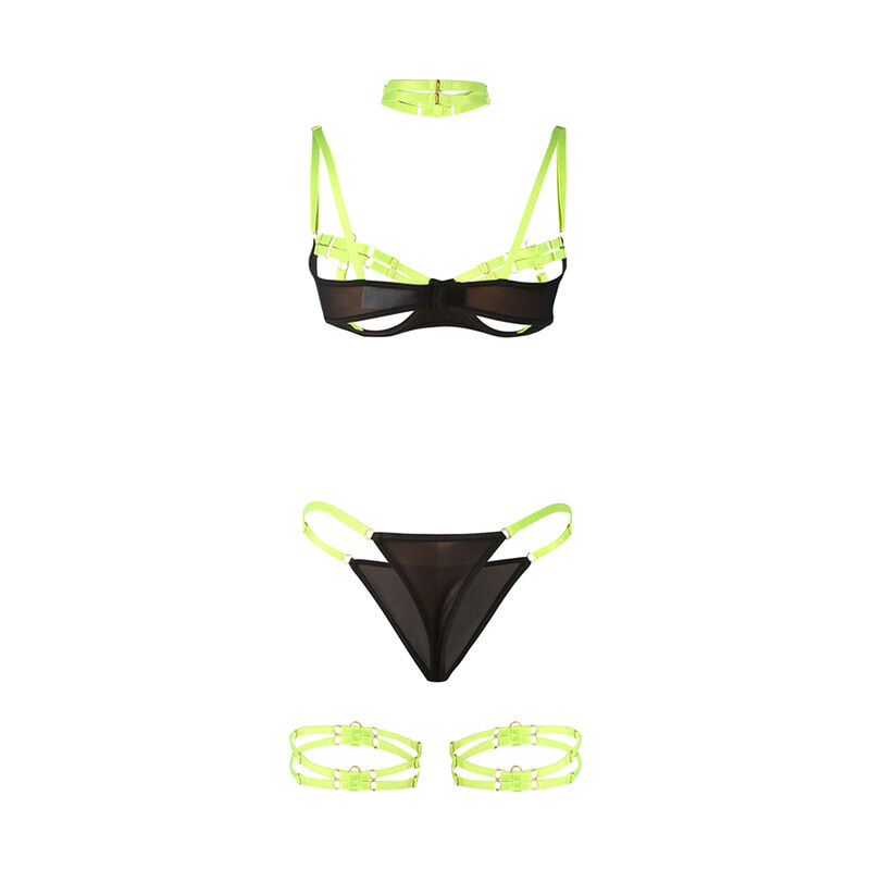 SUBBLIME - 955274 SET BH MET HALSKETTING EN FLUORESCENT GROENE BEENDETAILS - Image 7
