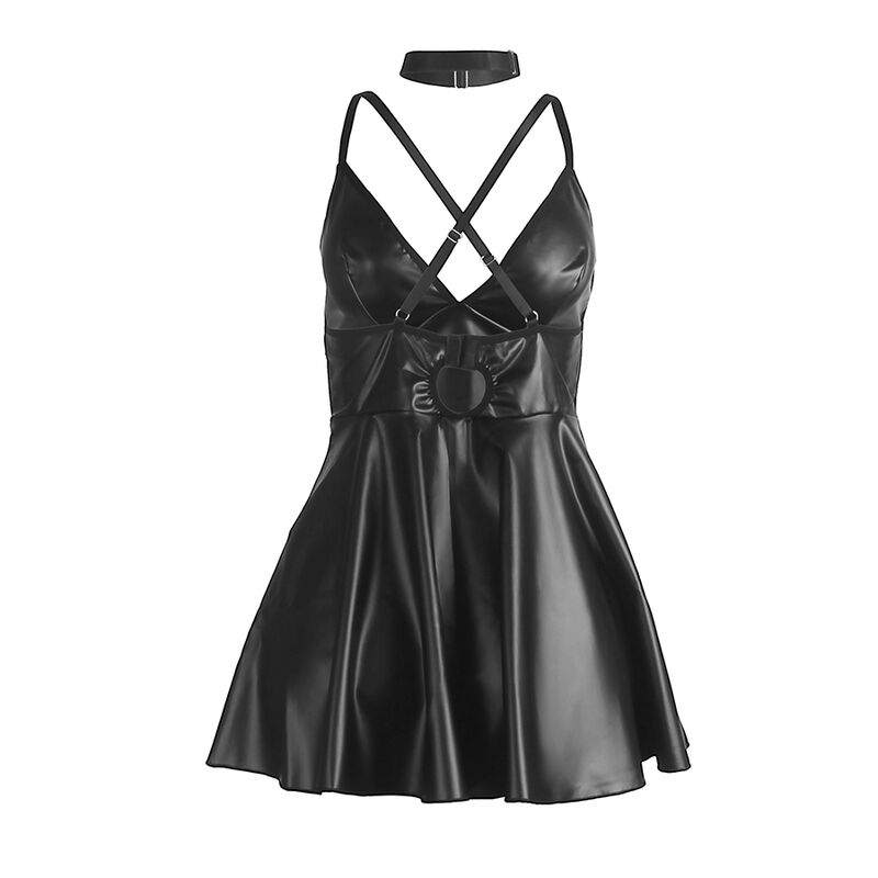 SUBBLIME - 955373 DRESS WITH BLACK LEATHER STRAPS - Image 7