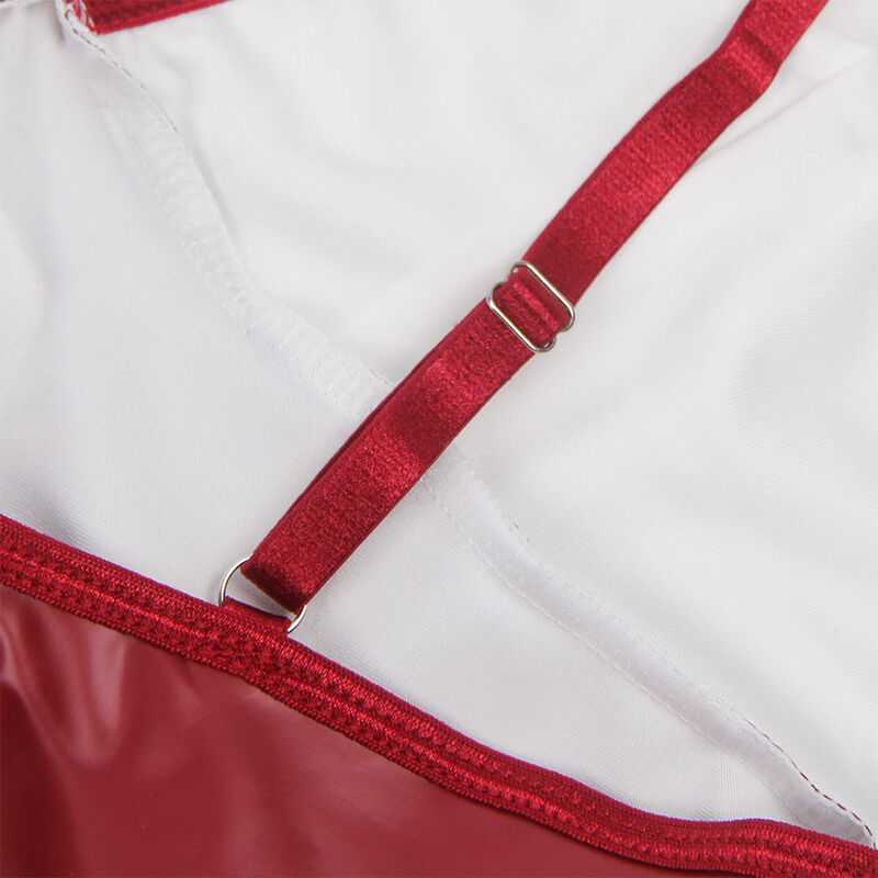 SUBBLIME - 955403 DRESS WITH BURGUNDY LEATHER STRAPS - Image 9