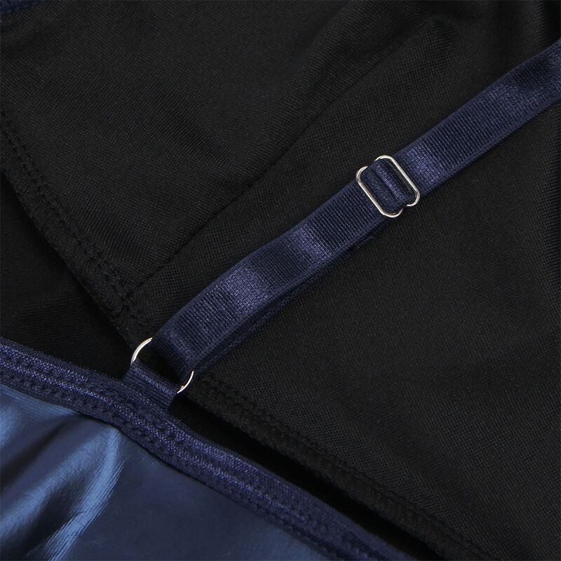 SUBBLIME - 955427 ROBE À BRETELLES EN CUIR BLEU L/XL - Image 9