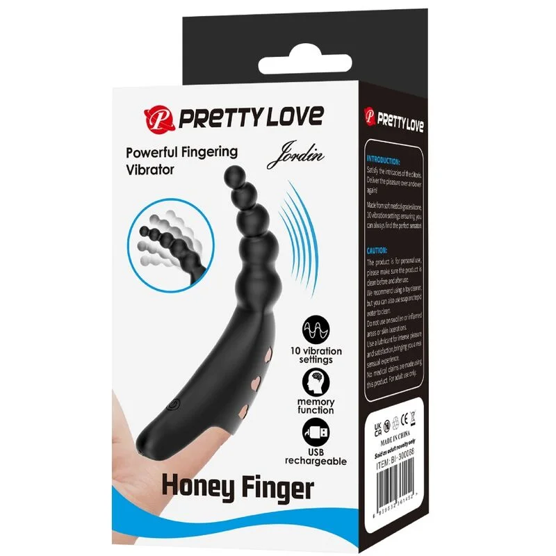 PRETTY LOVE - JORDIN FINGER VIBRATOR 10 VIBRATIONS ZWART - Image 11