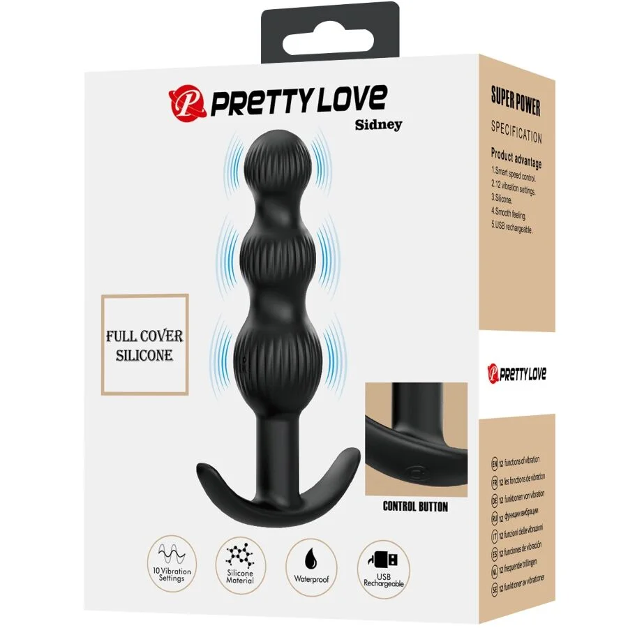 PRETTY LOVE - SIDNEY ANAL VIBRATOR 10 VIBRATIONS BLACK - Image 11