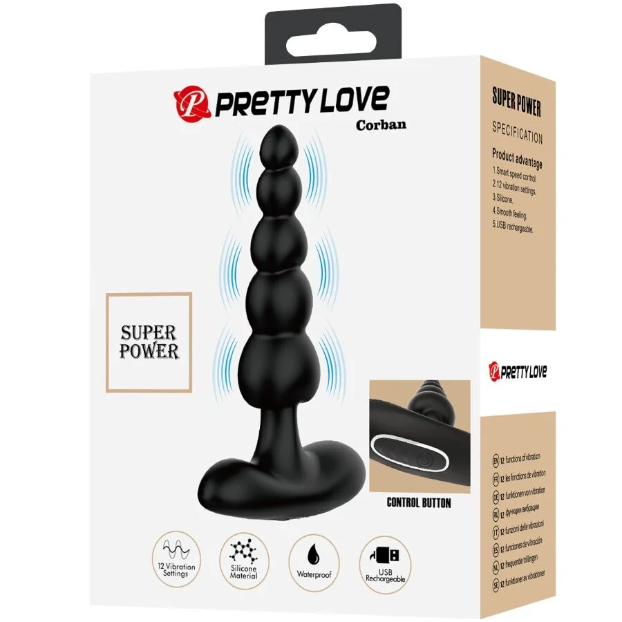 PRETTY LOVE - CORBAN ANAL VIBRATOR 10 VIBRATIONS BLACK - Image 11