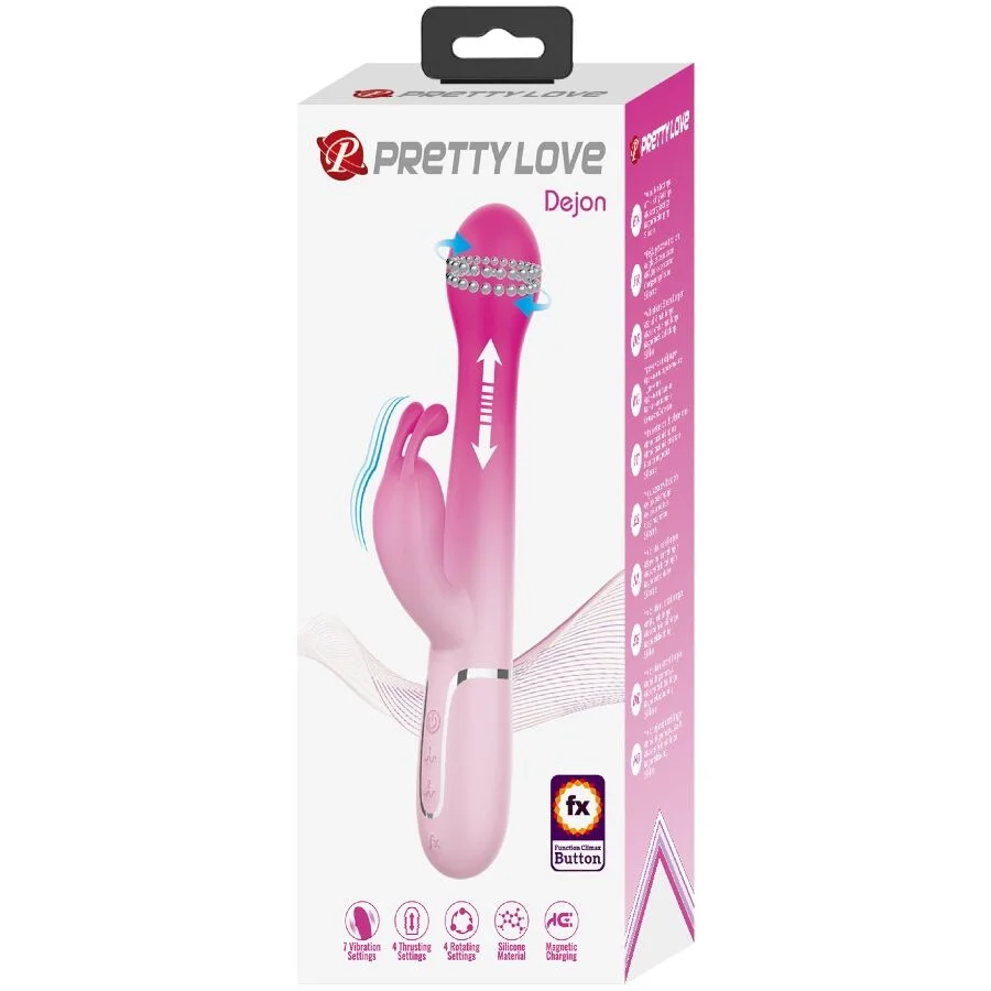 PRETTY LOVE - VIBRATEUR LAPIN MULTIFONCTION 3 EN 1 DEJON ROSE - Image 12