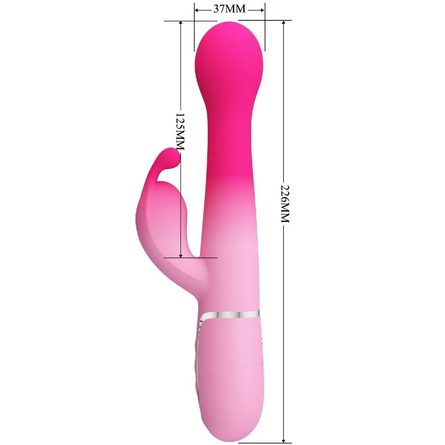 PRETTY LOVE - VIBRATEUR LAPIN MULTIFONCTION 3 EN 1 DEJON ROSE - Image 9