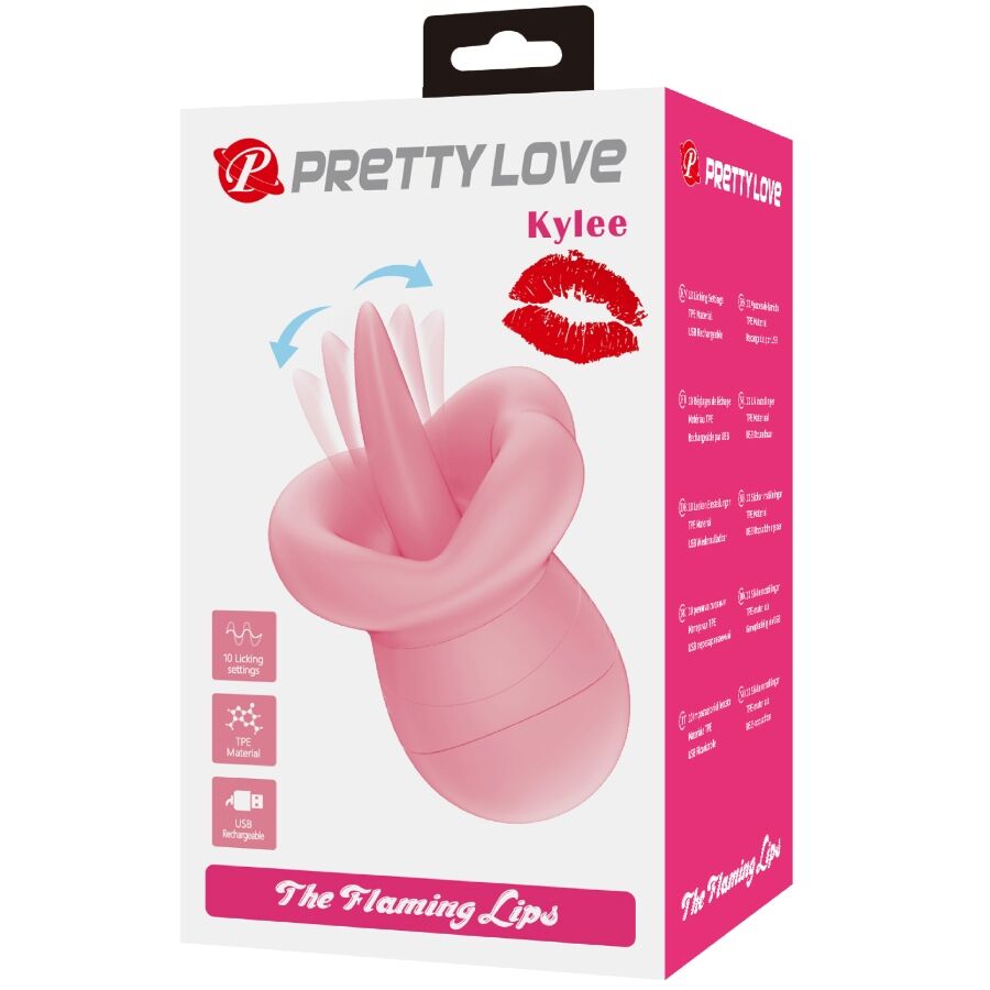 PRETTY LOVE - STIMULATEUR DE CLITORIS KYLEE TONGUE 10 VIBRATIONS ROSE NUDE - Image 10