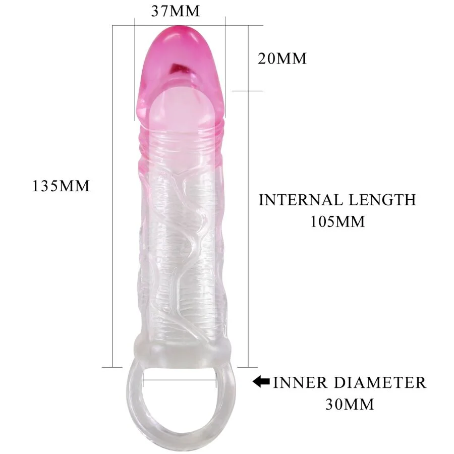 Pretty Love - Odes Realistische Vergrotingsmanchet Van 2 Cm Voor Roze Penis - Image 7