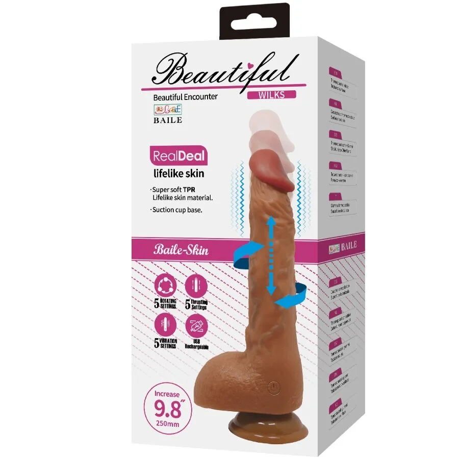 Baile - Magnifieke Realistische Vibrator Wilks 5 Instellingen 25 Cm Mulat - Image 7