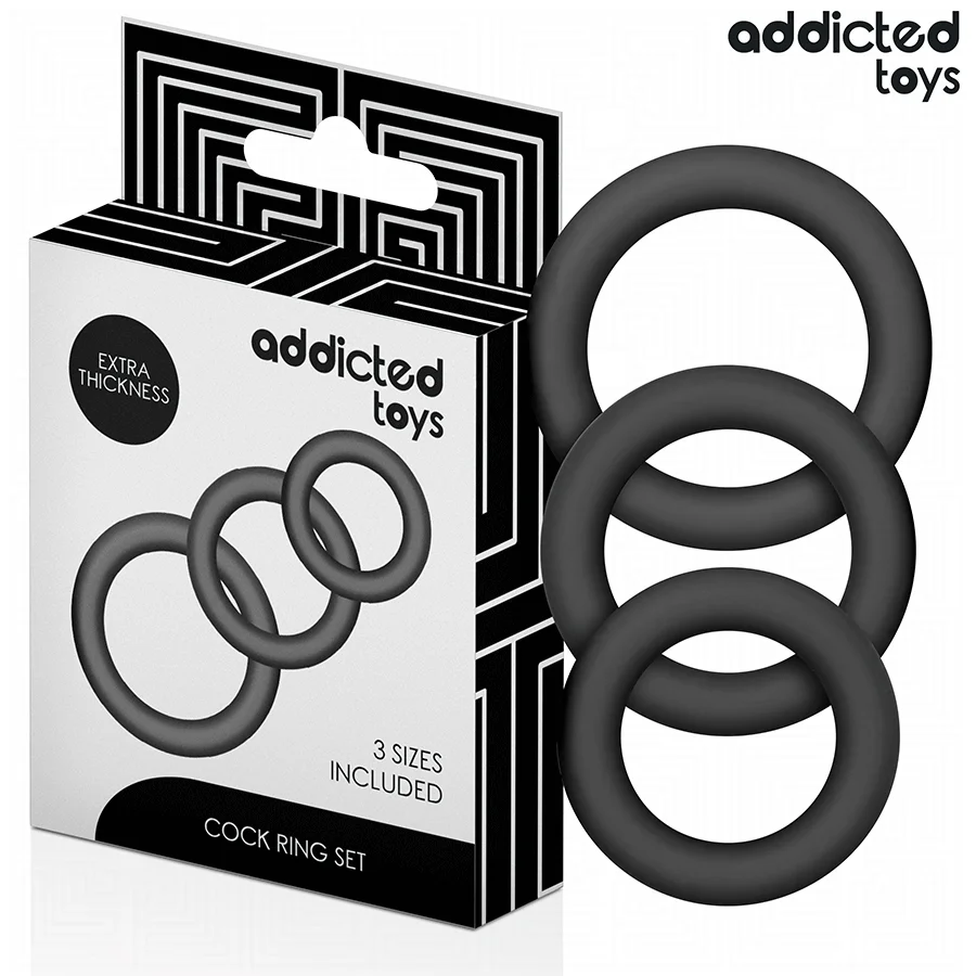 ADDICTED TOYS - LOT DE ANNEAUX EN SILICONE MODÈLE 1