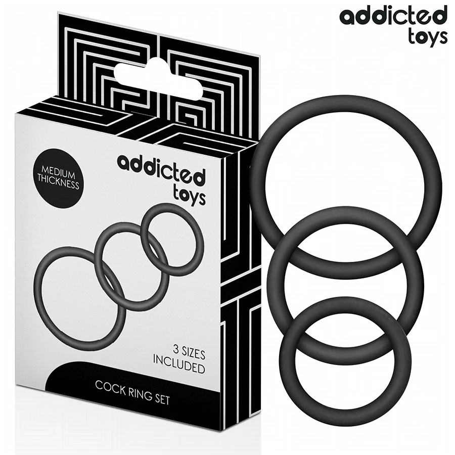 ADDICTED TOYS - LOT DE ANNEAUX EN SILICONE MODÈLE 2