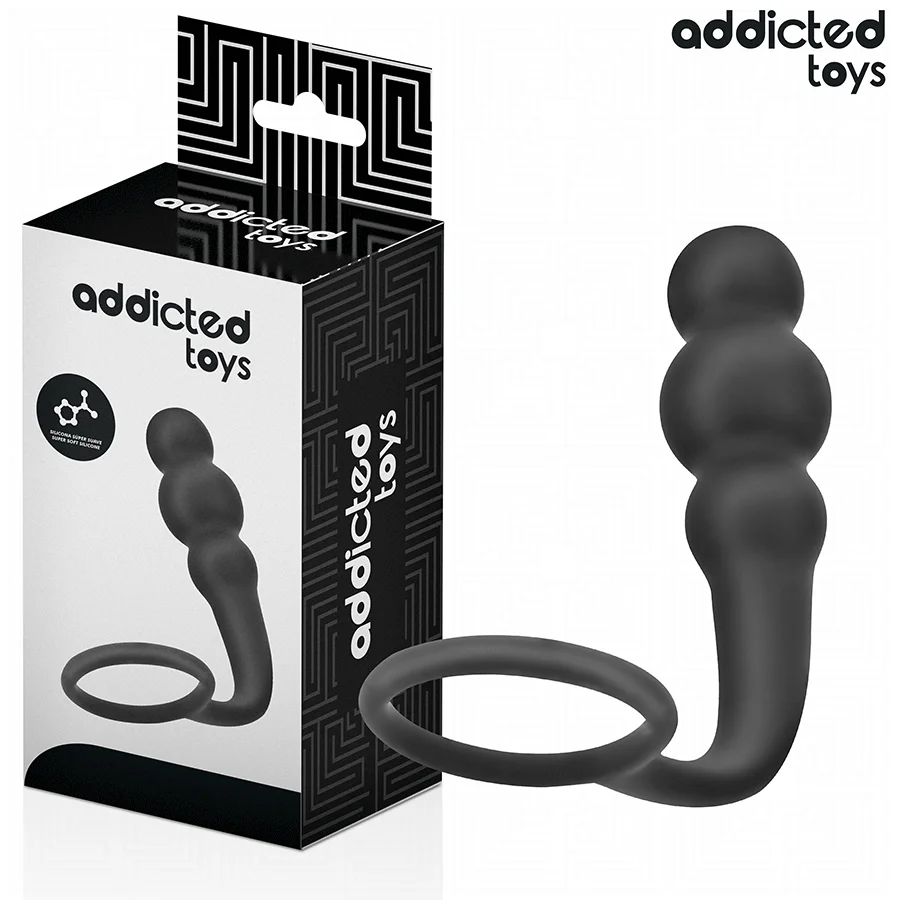 ADDICTED TOYS - ANAL PLUG WITH RING SILICONE MODEL 1