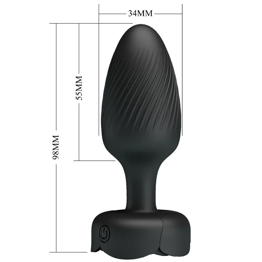 Pretty Love - Osborn Plug Anal Avec Lumière Led Noir 9,8 Cm - Image 7
