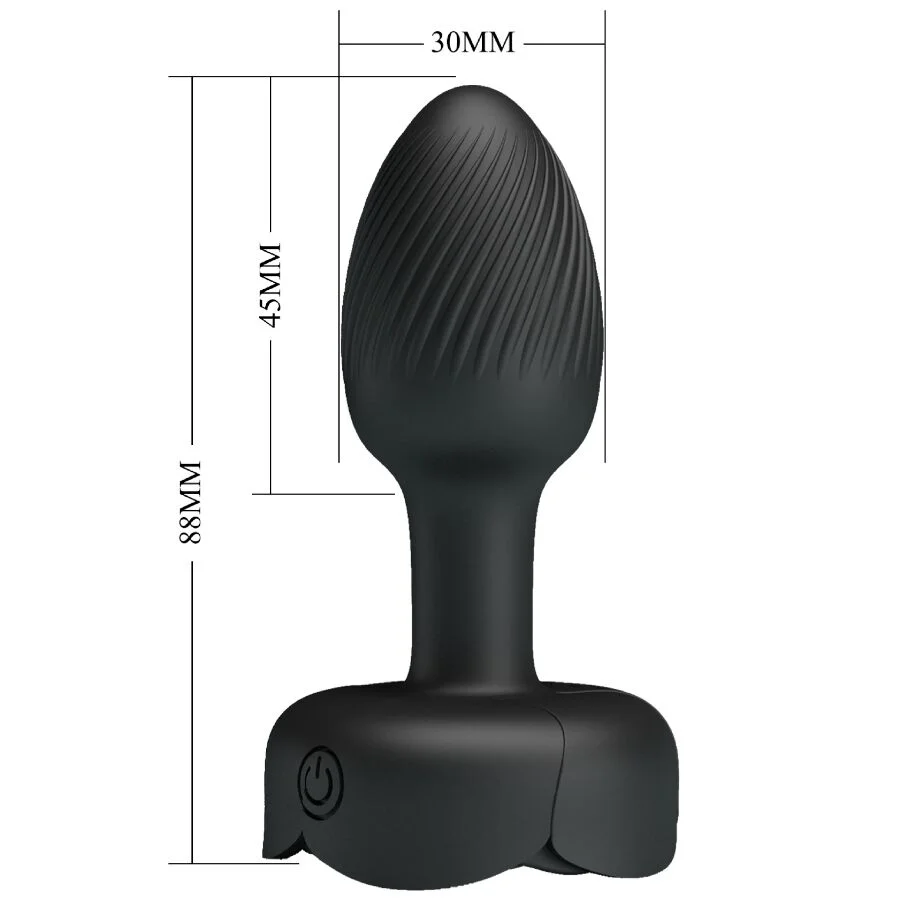 Pretty Love - Anal Plug Olman Met Led Licht Zwart 8,8 Cm - Image 7