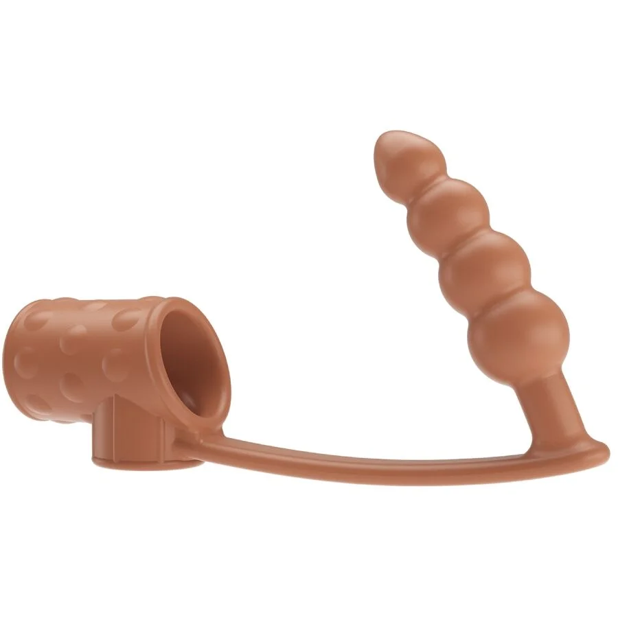 PRETTY LOVE - MANCHON PÉNIS AVEC PLUG ANAL NATUREL