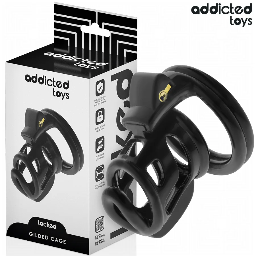 ADDICTED TOYS LOCKED - CAGE À PÉNIS GILDEN CAGE 8,5 CM