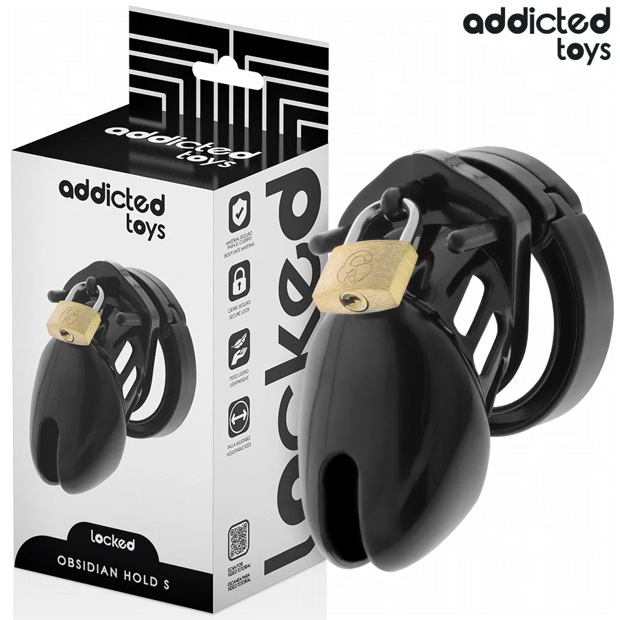 ADDICTED TOYS LOCKED - CAGE À PÉNIS OBSIDIAN HOLD TAILLE S