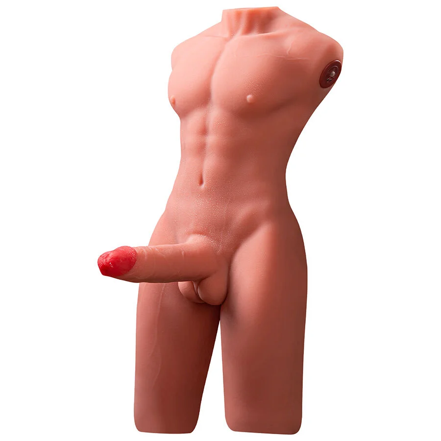 Xise - Jason Demi-Corps Torse Homme Réaliste Avec Poussées Et Vibrations 55 Cm