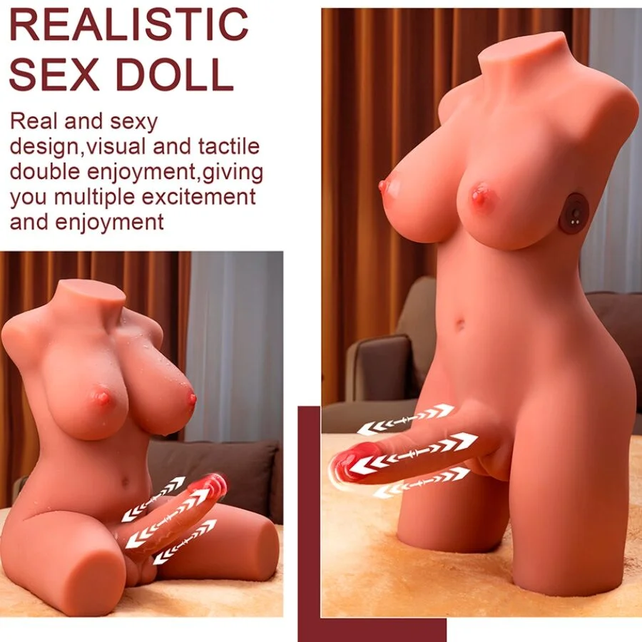XISE - MIAH LADY BOY FEMALE TORSO WITH DILDO WITH VIBRATION AND THRUSTING 55 CM - Image 12
