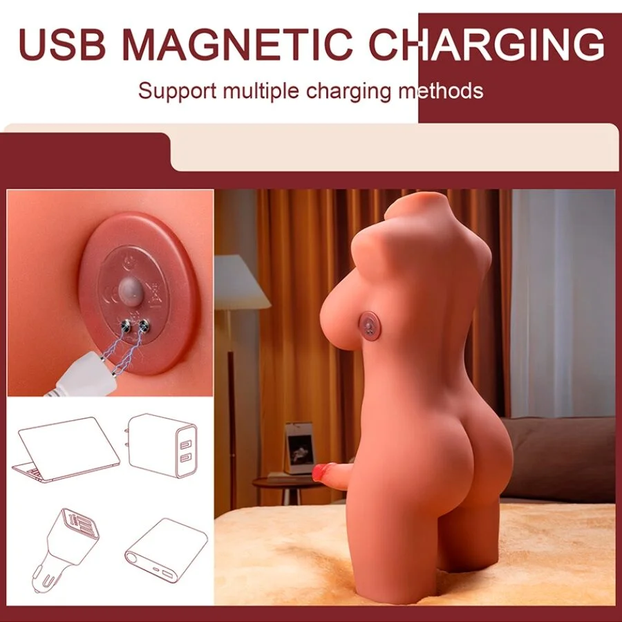 XISE - MIAH LADY BOY FEMALE TORSO WITH DILDO WITH VIBRATION AND THRUSTING 55 CM - Image 7