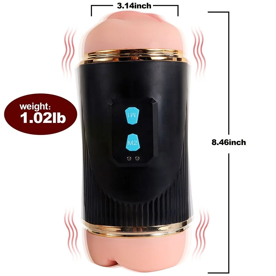 SHEQU - KAY DOUBLE MASTURBATOR WITH DUAL MOUTH AND VAGINA VIBRATION - Image 12