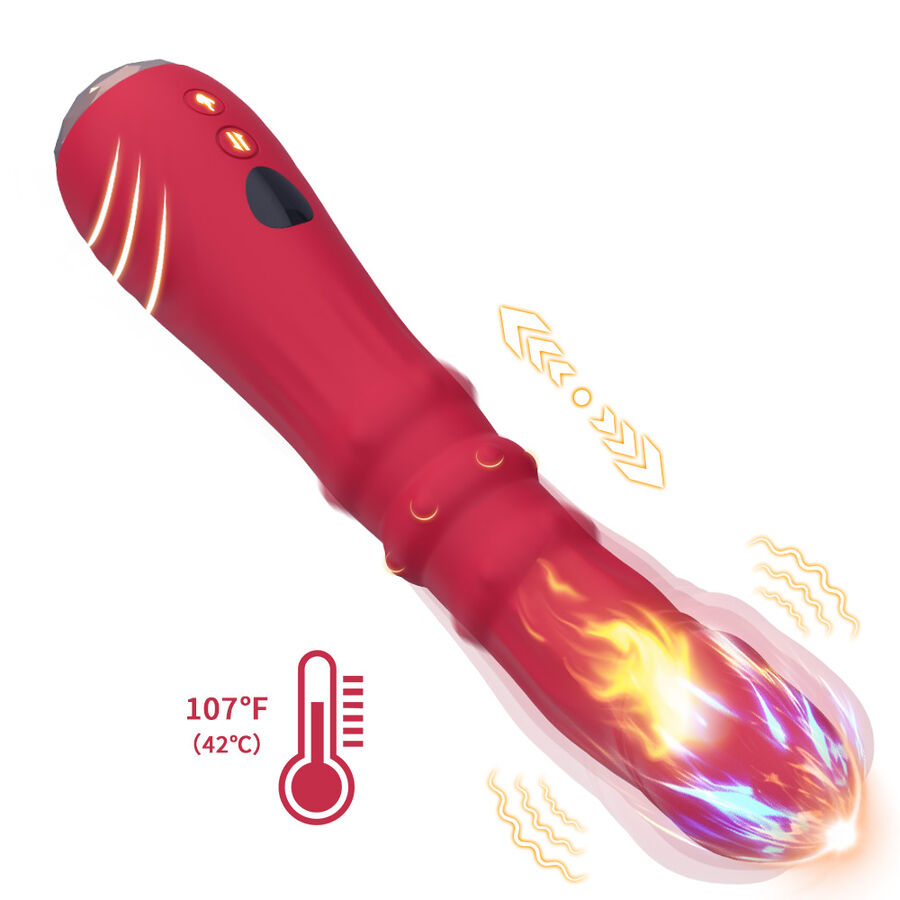 Armony - Dildo Vibrateur Point A Thermo-Réglable Rouge - Image 3