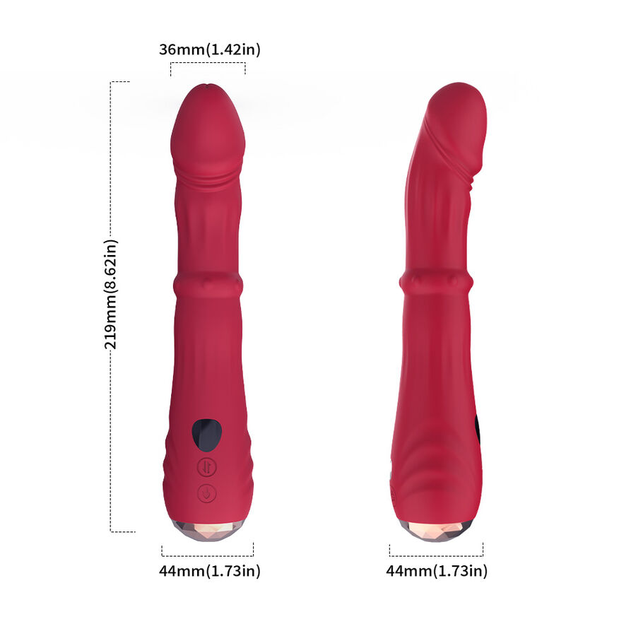Armony - Dildo Vibrateur Point A Thermo-Réglable Rouge - Image 8