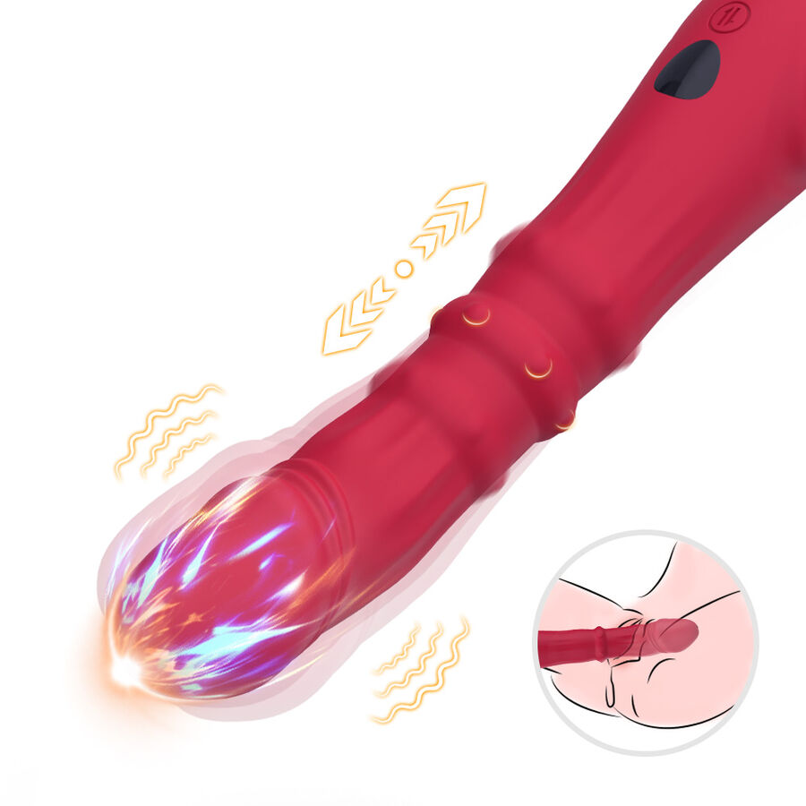 Armony - Dildo Vibrateur Point A Thermo-Réglable Rouge - Image 10