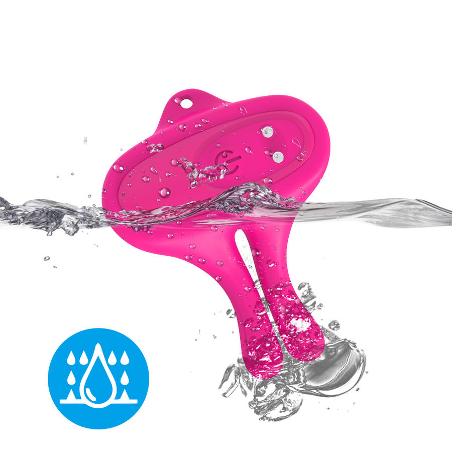Armony - Rabbit Shape Vibration Magnetic Nipple Clamps Pink - Image 5