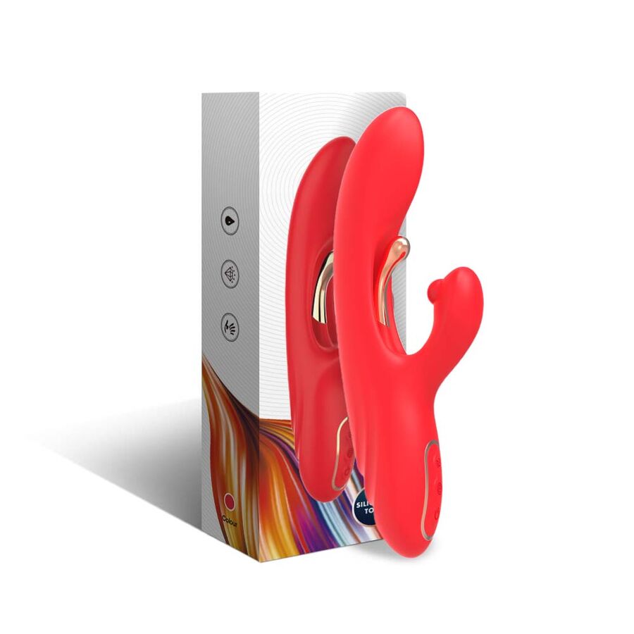 ARMONY - VIBRATEUR STIMULATEUR POINT G ET CLITORIS AVEC LANGUE OSCILLANTE ROUGE